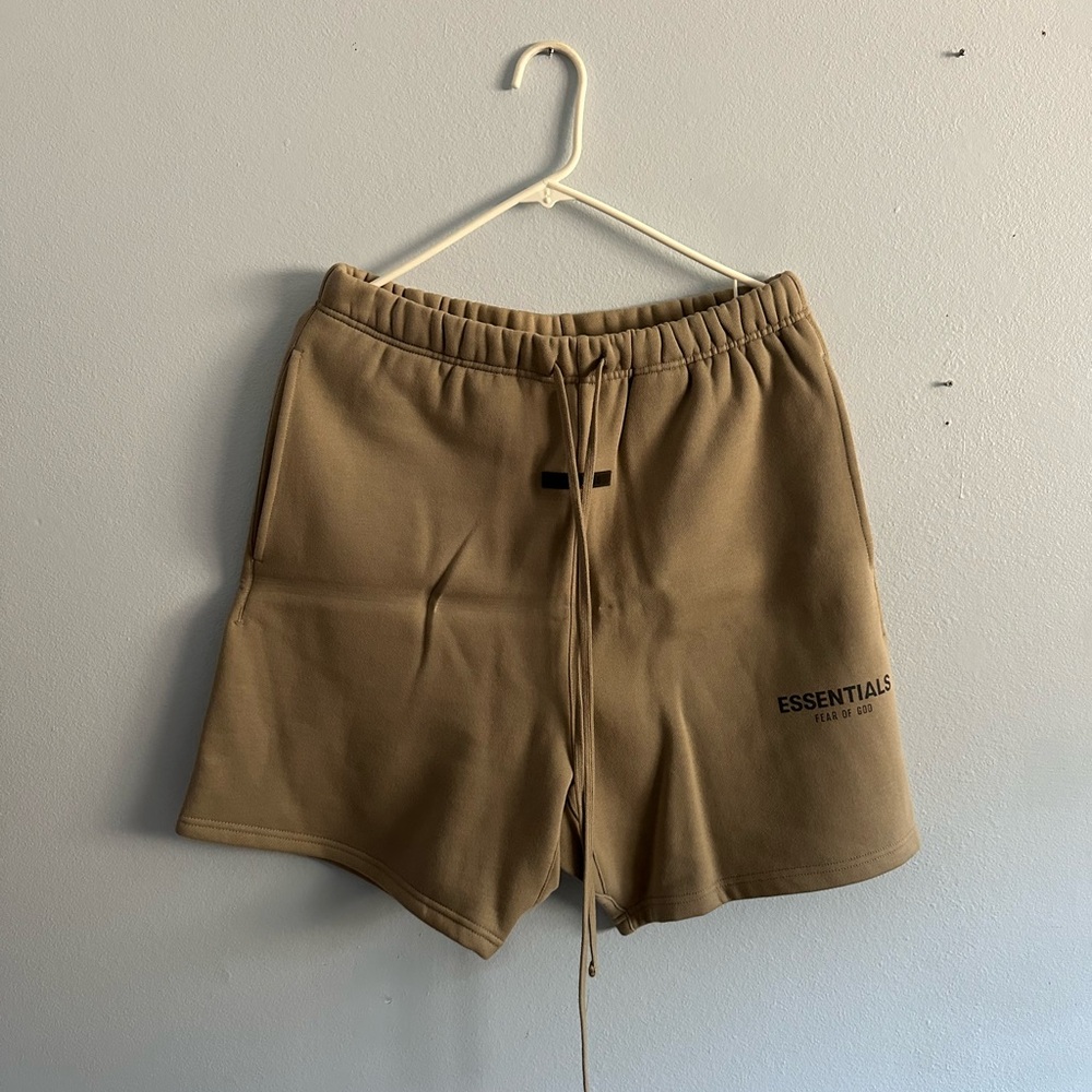 FOG Fear of God Essentials Brown Sweat Shorts